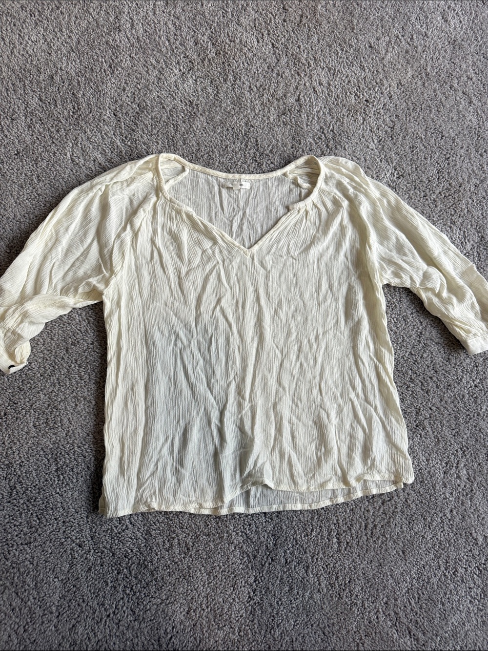 Maurice’s Light Cream V-Neck Women's Blouse